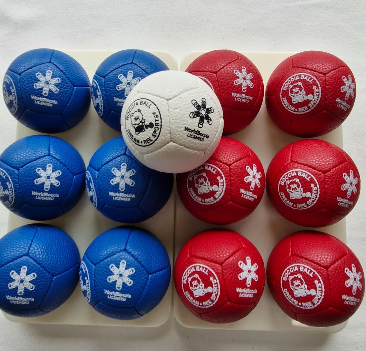 Profesjonalne piłki boccia Dream Balls – naturalna skóra, zamsz, syntetyk