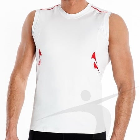 BZS/M/007/PD (męski bezrękawnik treningowy, biały, ZenSystem)