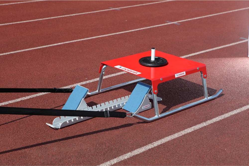 SAN18-S0566 (Sanki treningowe skręcane z uprzężą do startu z bloku startowego)