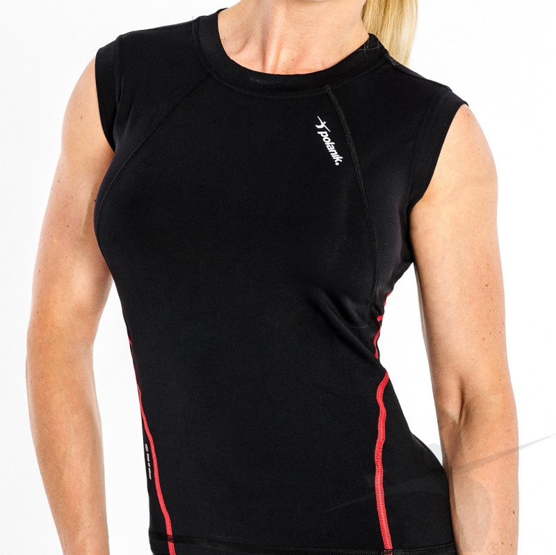 BZS/D/004/PD (damski bezrękawnik treningowy, czarny, ZenSystem)