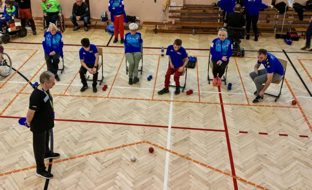 Zawodnicy AKSON Zamość podczas meczu boccia na turnieju integracyjnym w Gorzowie 2025