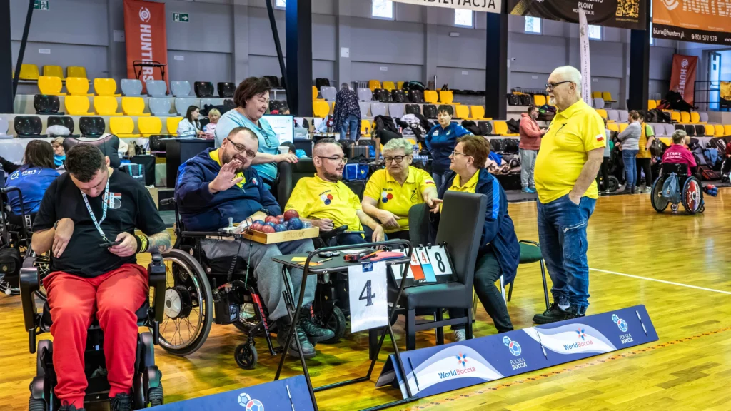 Zawodnicy klubu Prometeus Konopiska podczas Mistrzostw Polski Boccia 2025.