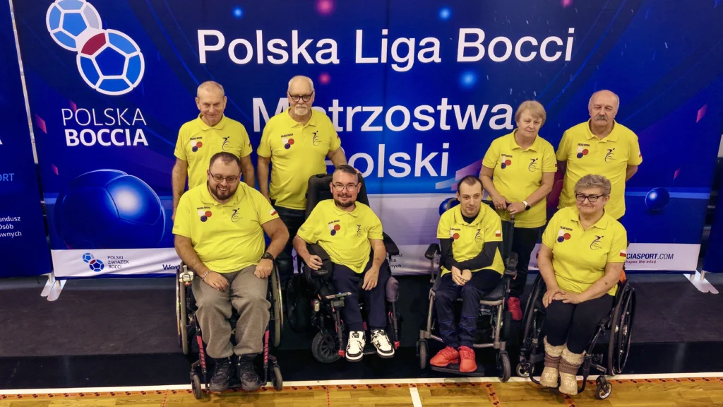 drużyna prometeus konopiska na tle baneru polska liga bocci 2025