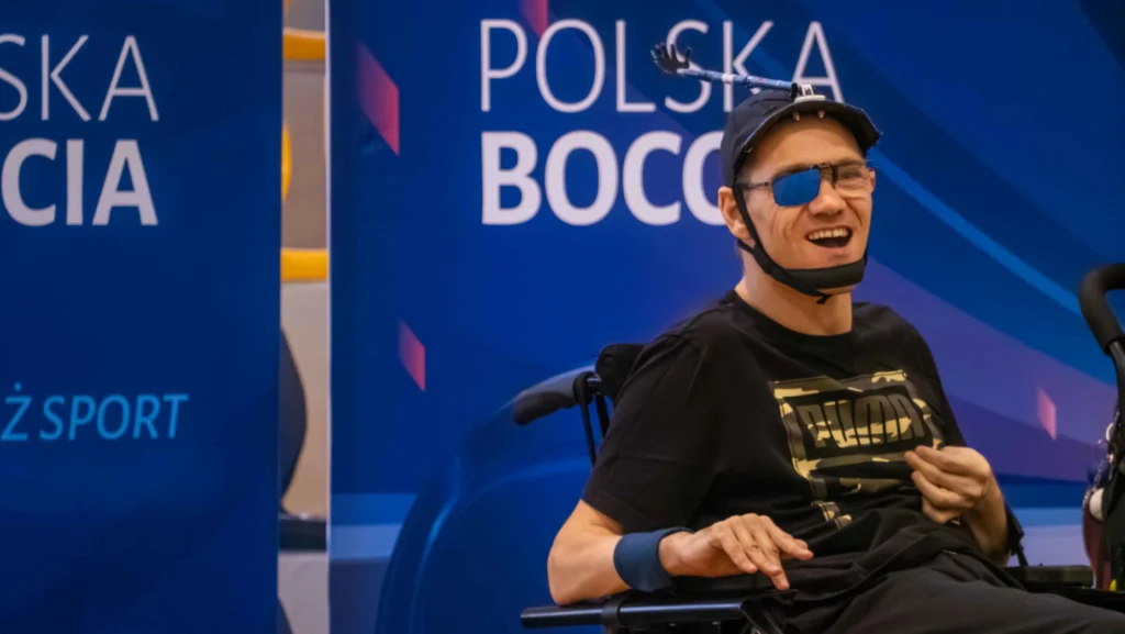 Leszek Lorens ze Start Poznań podczas gry w Mistrzostwach Polski Bocci 2025