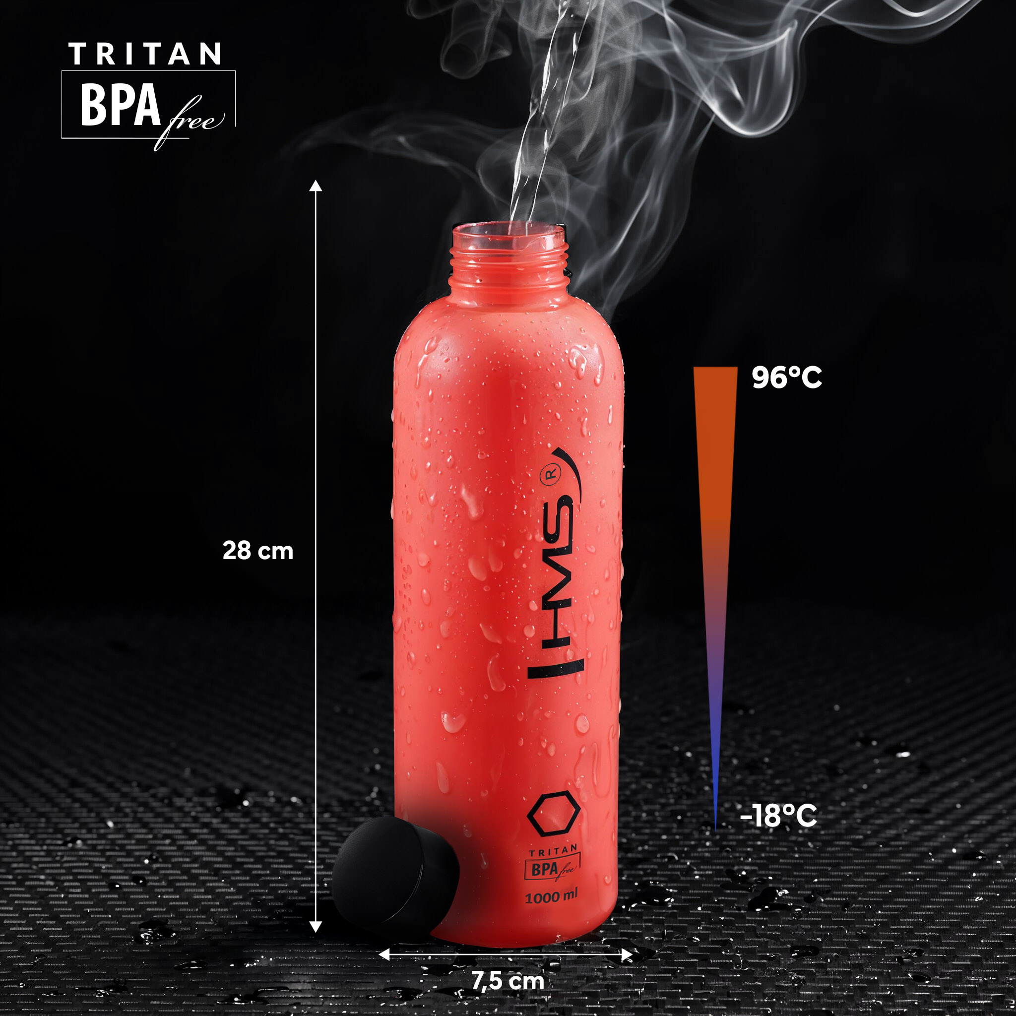 NCD61 BUTELKA TRITANOWA CZERWONA HMS NCD61 BUTELKA TRITANOWA CZERWONA HMS