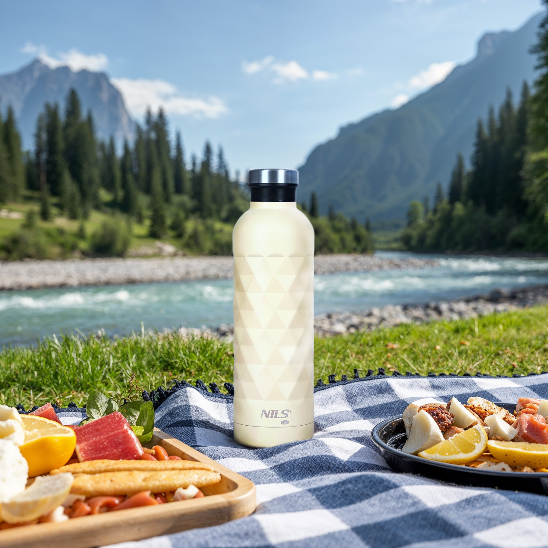 NC3805 BUTELKA TURYSTYCZNA 750ML BEŻOWA NILS CAMP NC3805 BUTELKA TURYSTYCZNA 750ML BEŻOWA NILS CAMP