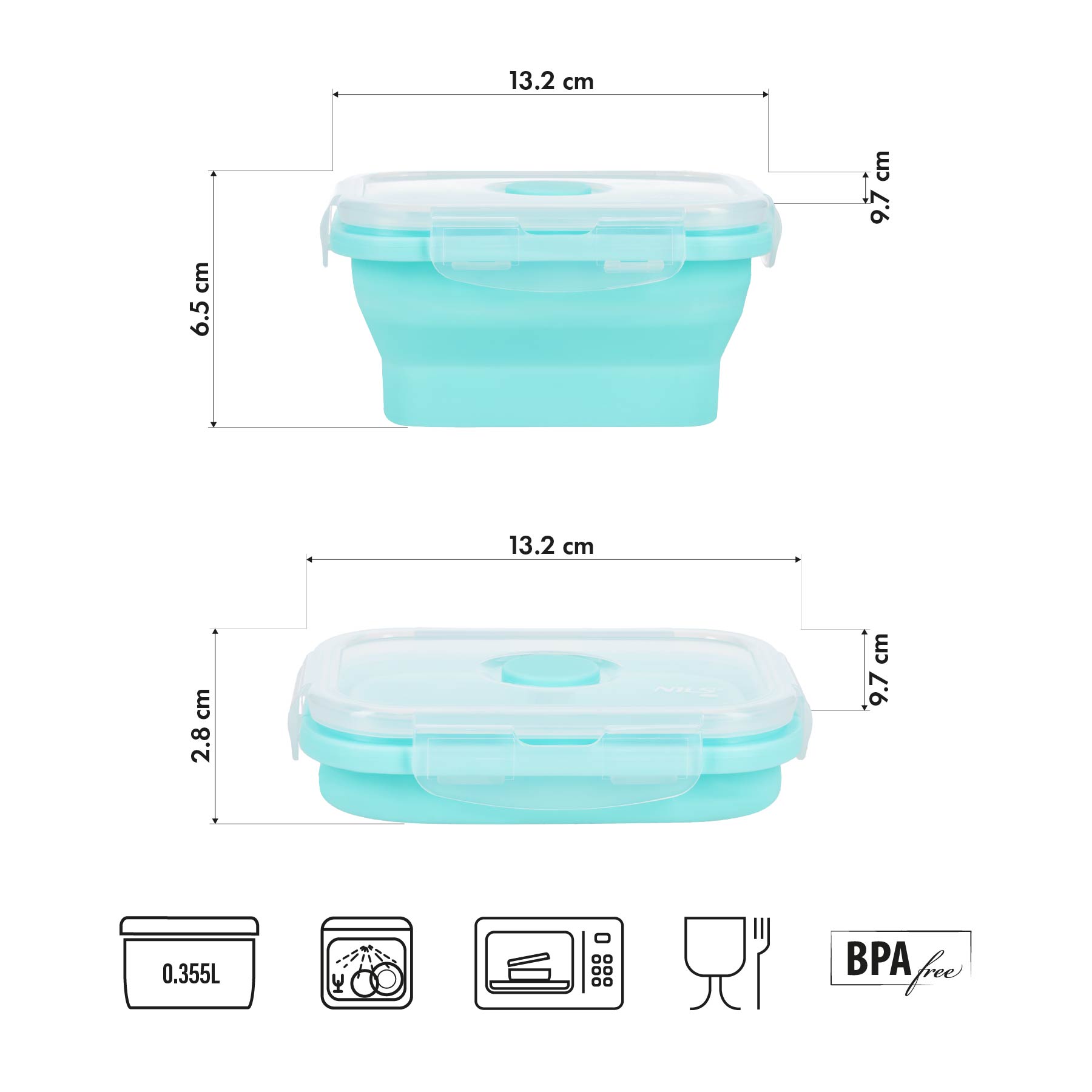 NC4105 POJEMNIK/LUNCH BOX SKŁADANY MIĘTOWY 355ML NILS CAMP NC4105 POJEMNIK/LUNCH BOX SKŁADANY MIĘTOWY 355ML NILS CAMP