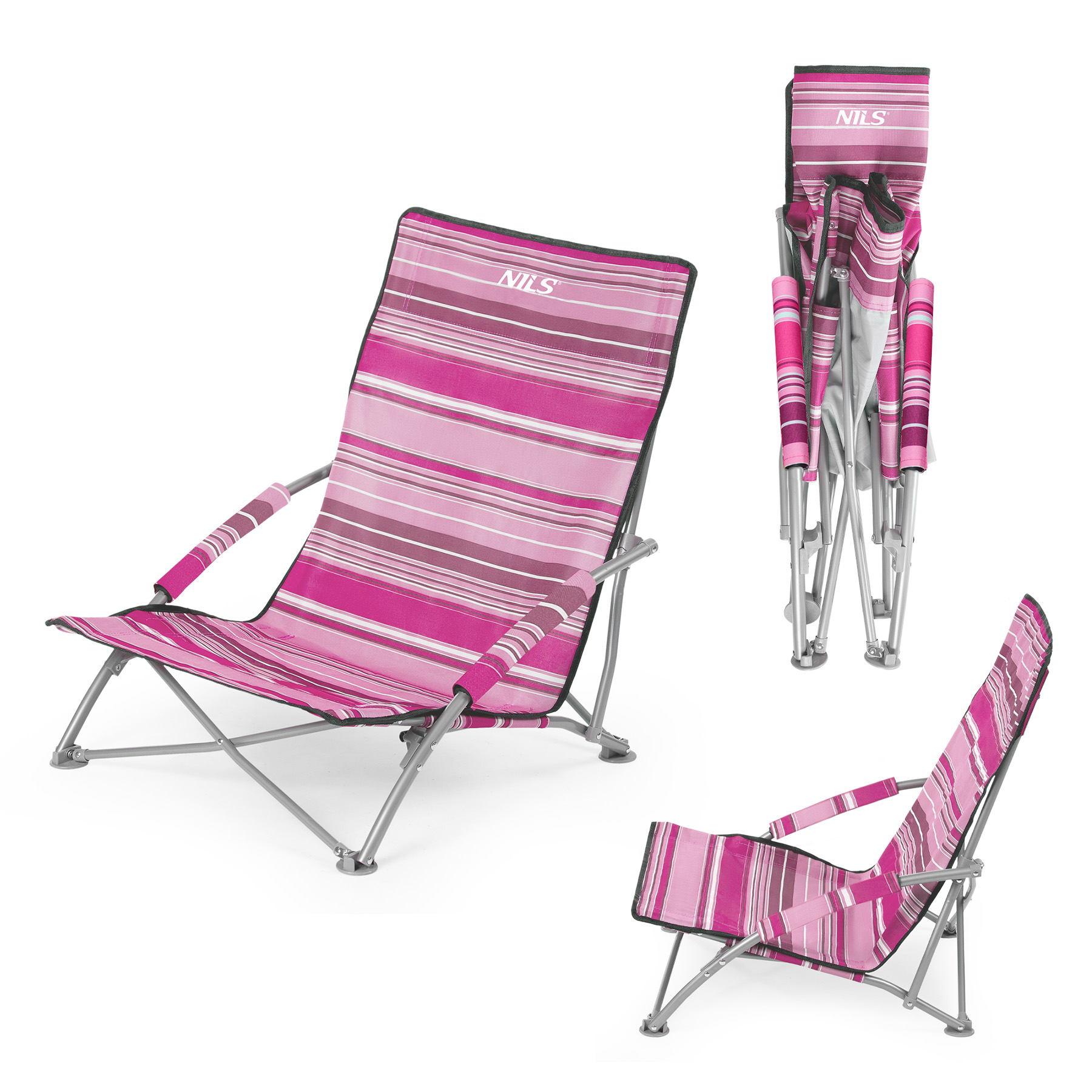 NC3035 KRZESŁO PLAŻOWE RÓŻOWE NILS NC3035 KRZESŁO PLAŻOWE RÓŻOWE NILS