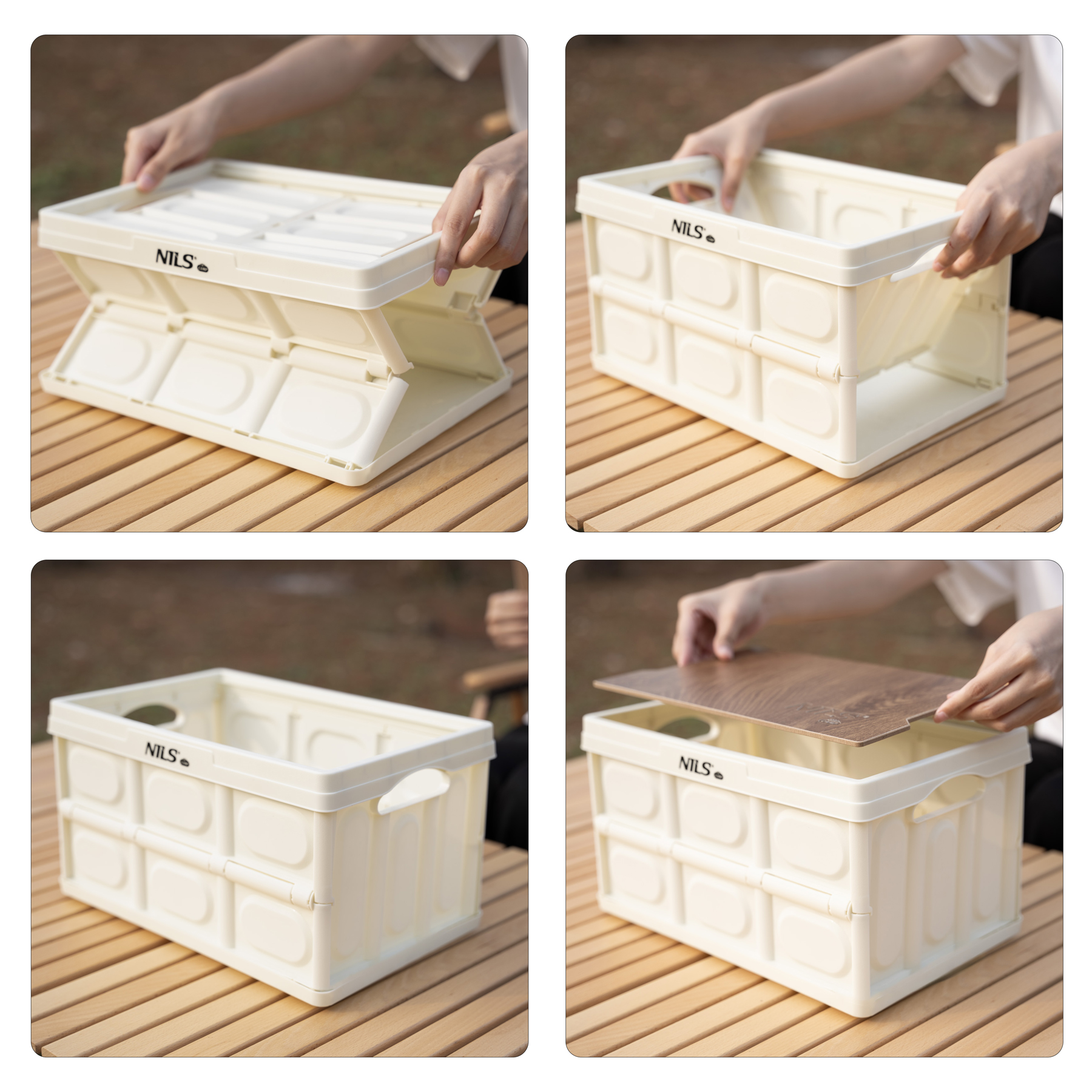 NCB4007 SKŁADANA SKRZYNIA KEMPINGOWA BIAŁA Z FUNKCJĄ STOŁU 2W1 NILS CAMP NCB4007 SKŁADANA SKRZYNIA KEMPINGOWA BIAŁA Z FUNKCJĄ STOŁU 2W1 NILS CAMP