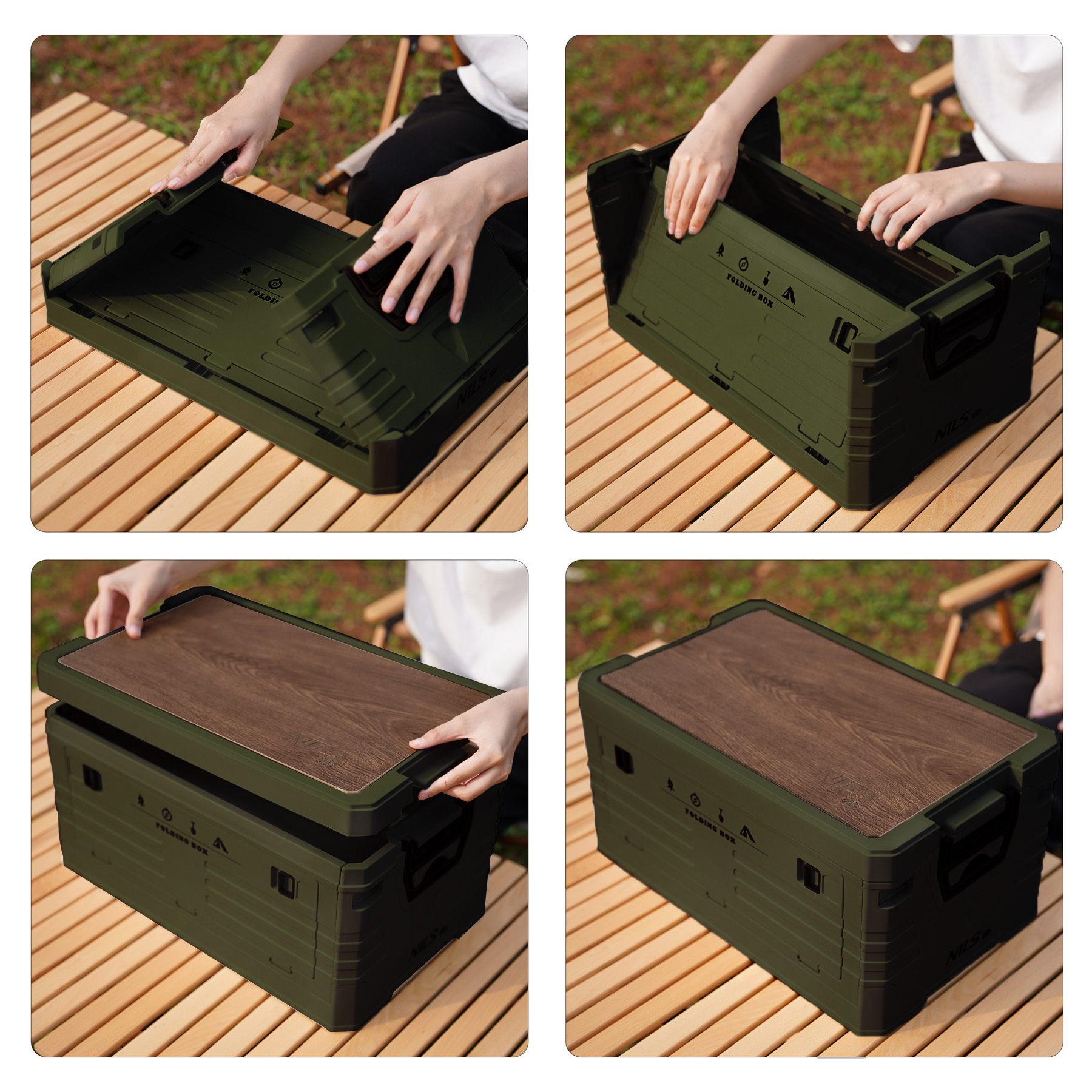 NCB4002 SKŁADANA SKRZYNIA KEMPINGOWA Z FUNKCJĄ STOŁU 2W1 ZIELONA NILS CAMP NCB4002 SKŁADANA SKRZYNIA KEMPINGOWA Z FUNKCJĄ STOŁU 2W1 ZIELONA NILS CAMP