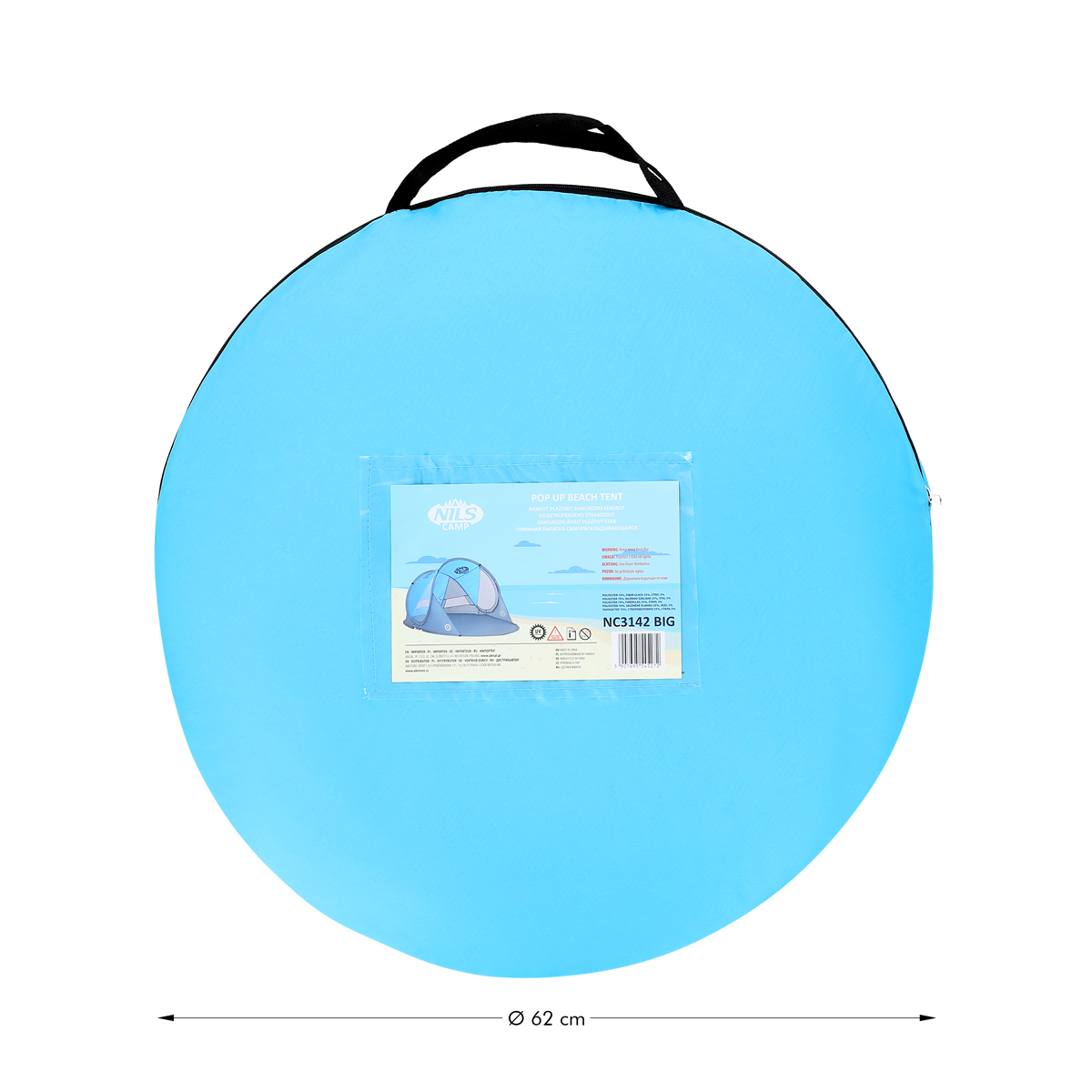 NC3143 NIEBIESKI NAMIOT PLAŻOWY SAMOROZKŁADAJĄCY PODŁOGA NILS NC3143 NIEBIESKI NAMIOT PLAŻOWY SAMOROZKŁADAJĄCY PODŁOGA NILS