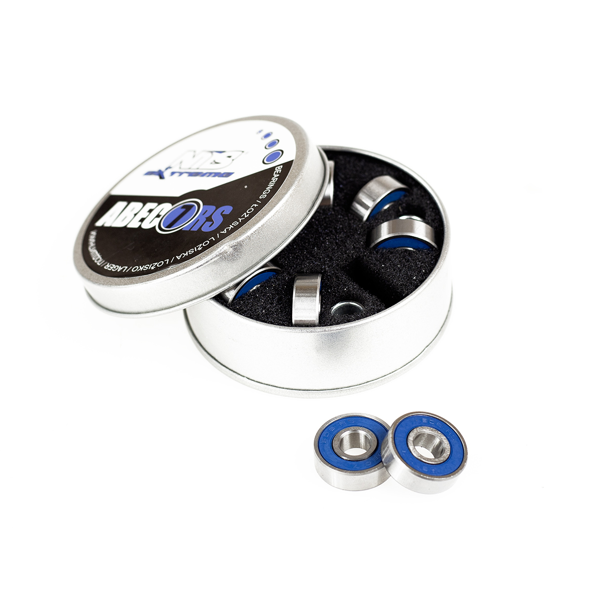 ABEC-7 RS NIEBIESKI CARBON ŁOŻYSKA (8szt.) OPAK. METAL NILS EXTREME ABEC-7 RS NIEBIESKI CARBON ŁOŻYSKA (8szt.) OPAK. METAL NILS EXTREME