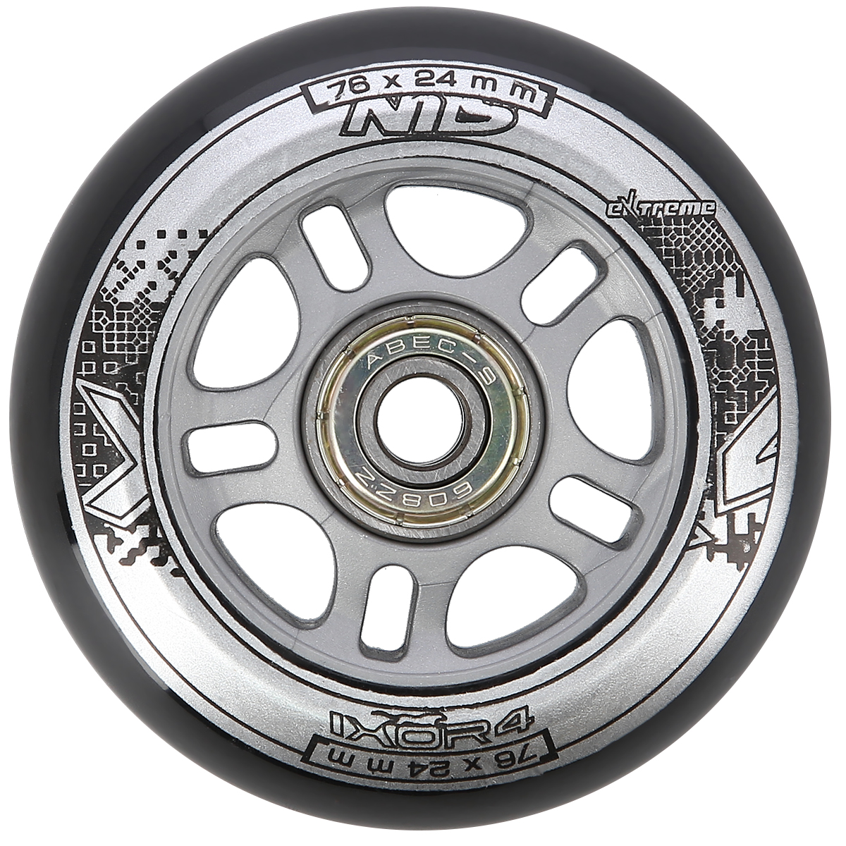 PU 76x24 82A CZARNE (4 szt.) + ABEC-9 (8 szt.) ZESTAW NILS EXTREME PU 76x24 82A CZARNE (4 szt.) + ABEC-9 (8 szt.) ZESTAW NILS EXTREME