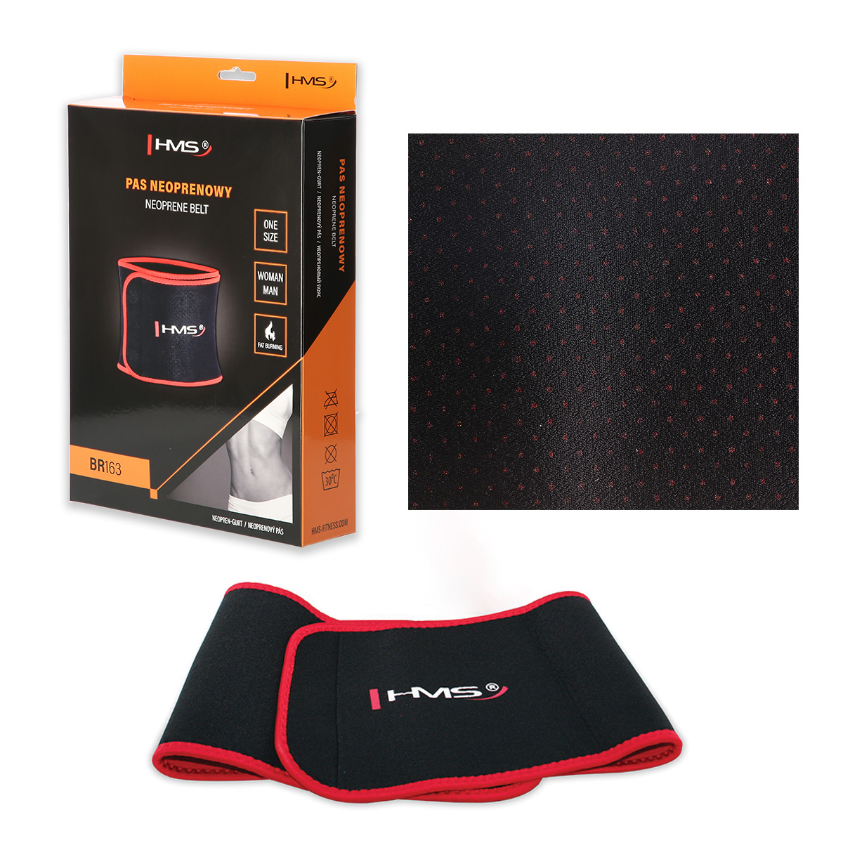 BR163 PAS NA BRZUCH WYSZCZUPLAJĄCY BLACK-RED ONE SIZE HMS BR163 PAS NA BRZUCH WYSZCZUPLAJĄCY BLACK-RED ONE SIZE HMS