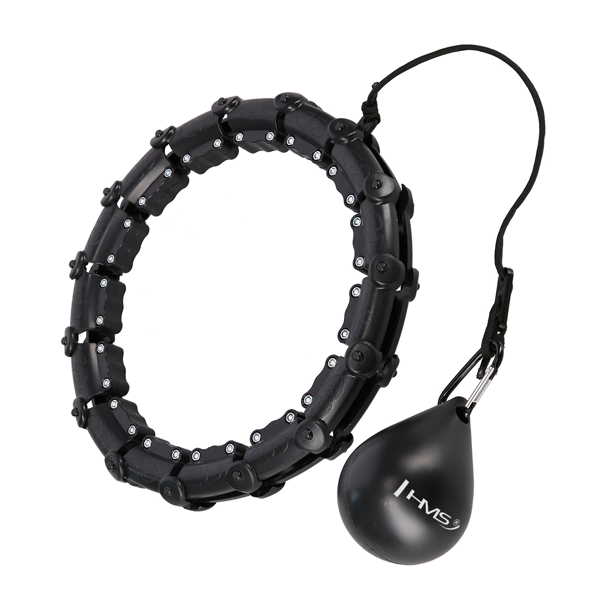 HHW02 HULA HOP BLACK Z WYPUSTKAMI I OBCIĄŻNIKIEM HMS HHW02 HULA HOP BLACK Z WYPUSTKAMI I OBCIĄŻNIKIEM HMS