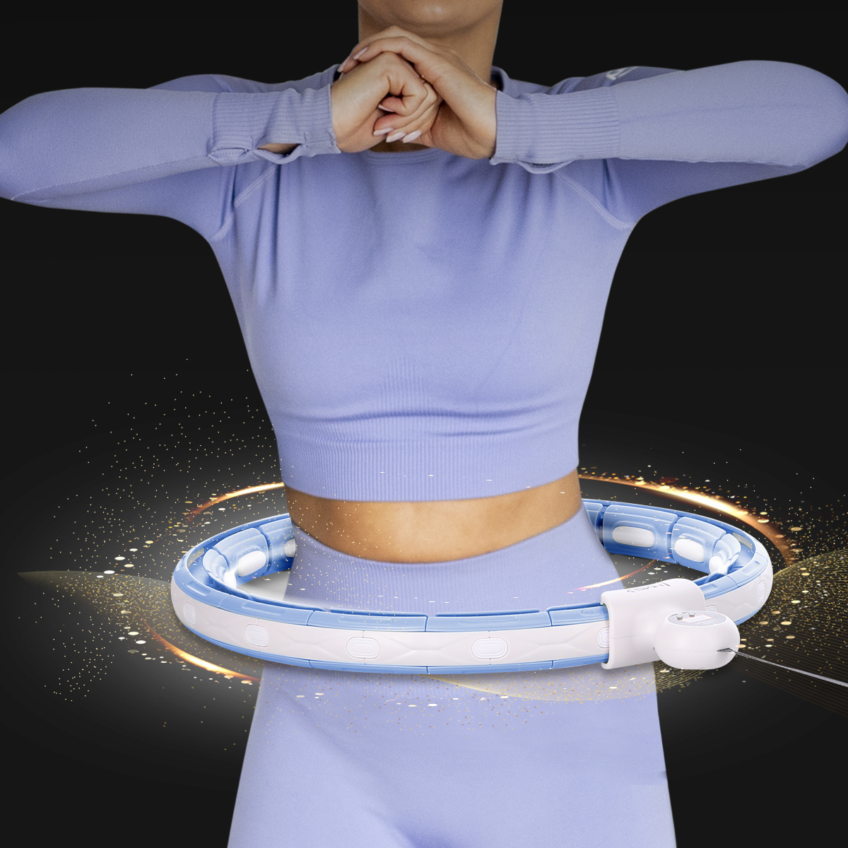 HHM15 HULA HOP BLUE Z MAGNESEM I OBCIĄŻNIKIEM + LICZNIK HMS HHM15 HULA HOP BLUE Z MAGNESEM I OBCIĄŻNIKIEM + LICZNIK HMS