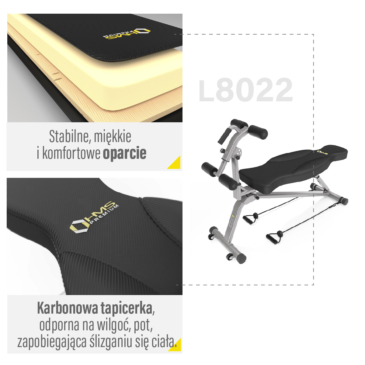 L8022 ŁAWKA DO ĆWICZEŃ HMS PREMIUM L8022 ŁAWKA DO ĆWICZEŃ HMS PREMIUM