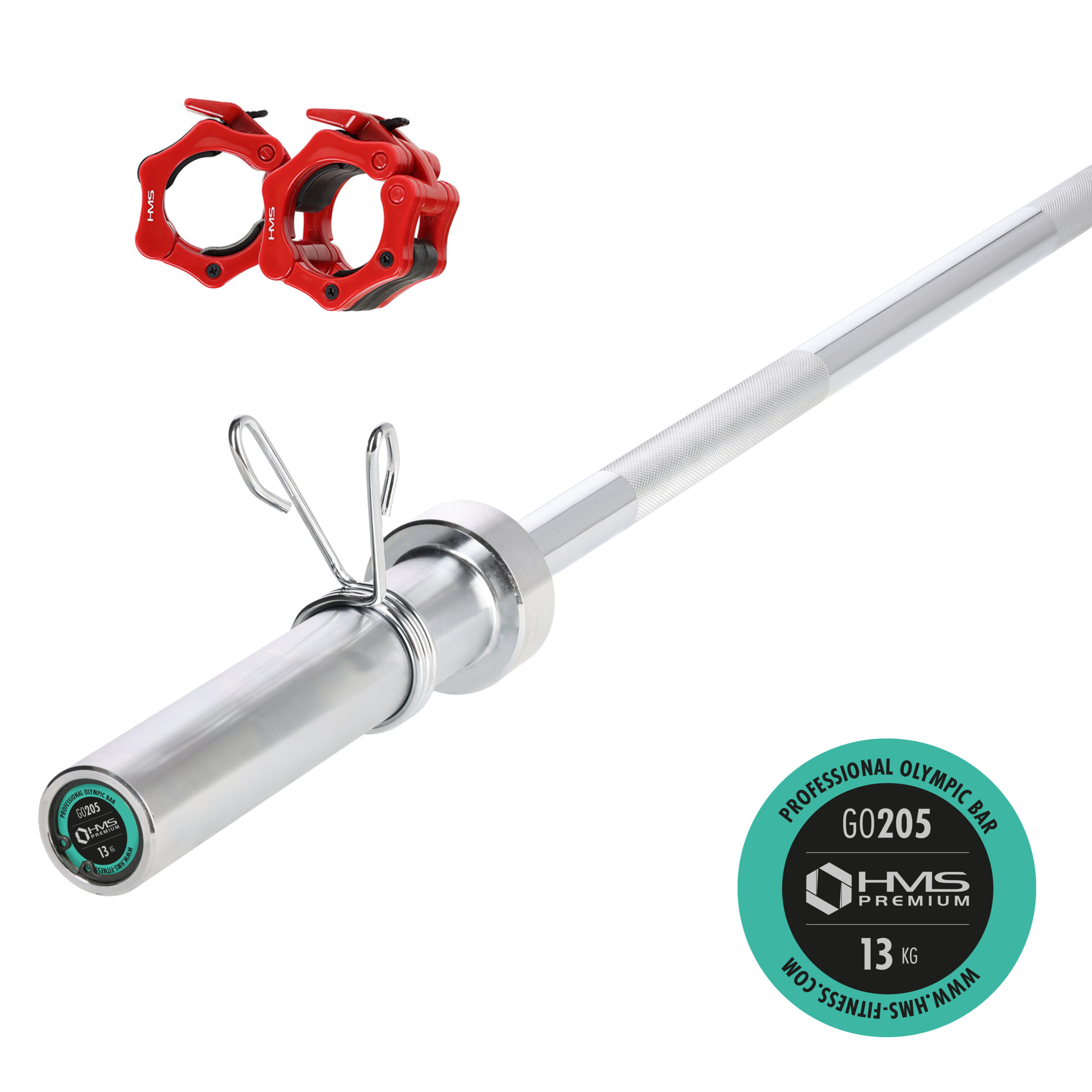 GO685 + ZG1000R GRYF OLIMPIJSKI 20KG 2200MM HMS PREMIUM