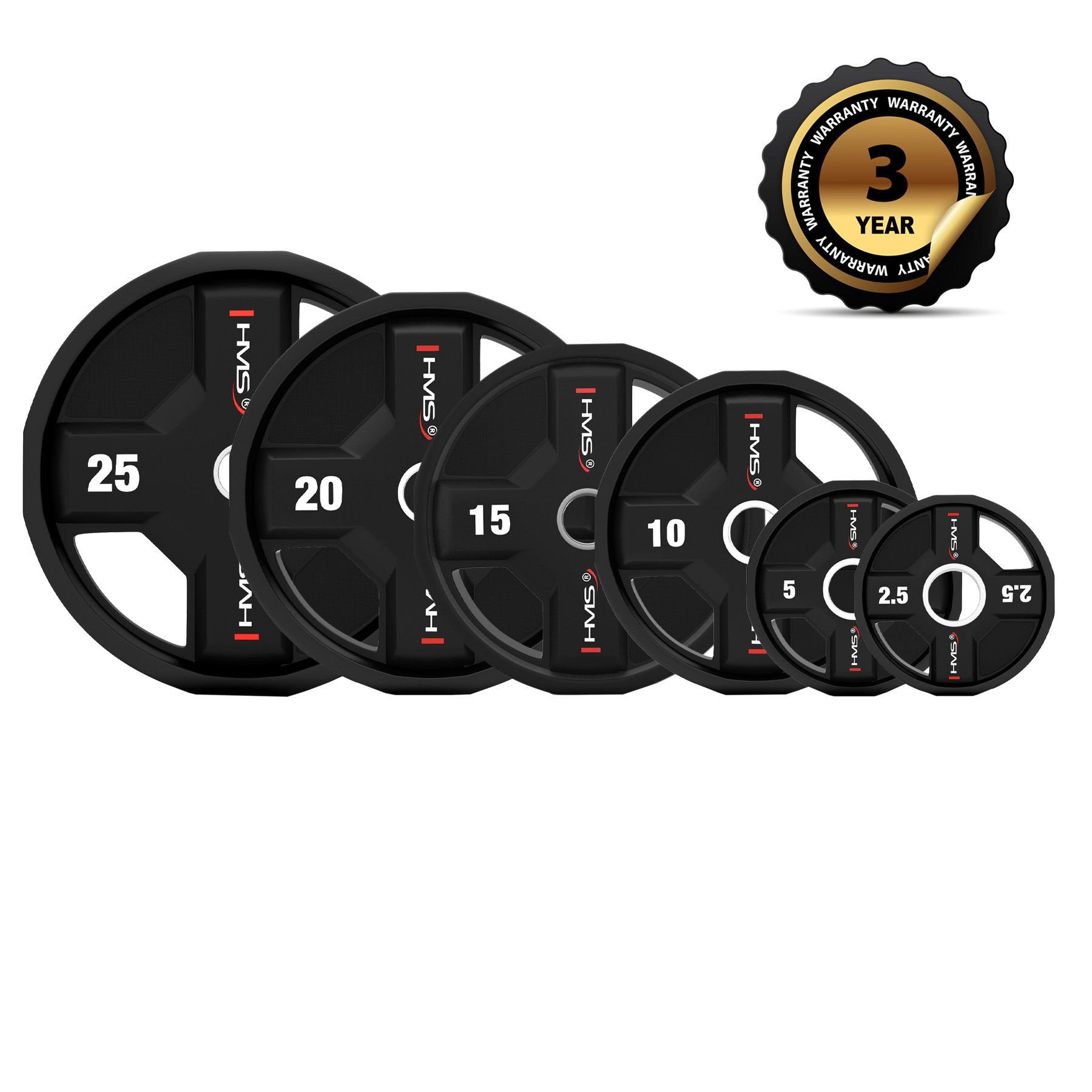 TOG25 2 x 25 KG TALERZ OLIMPIJSKI OGUMOWANY 2 x 25 KG HMS