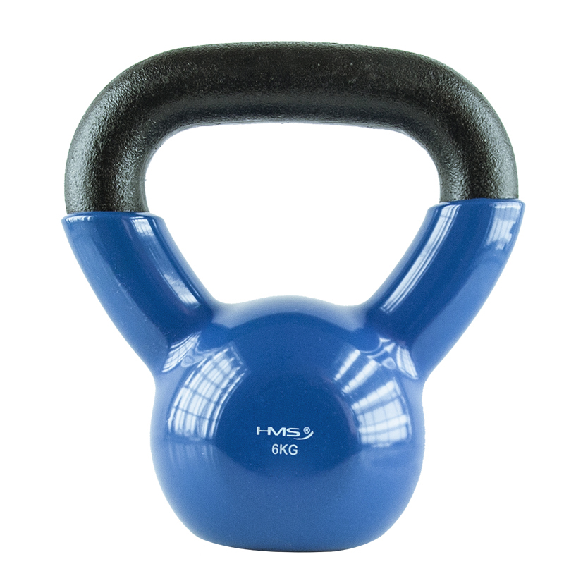 KNV04 BLACK KETTLEBELL ŻELIWNY POKRYTY WINYLEM HMS