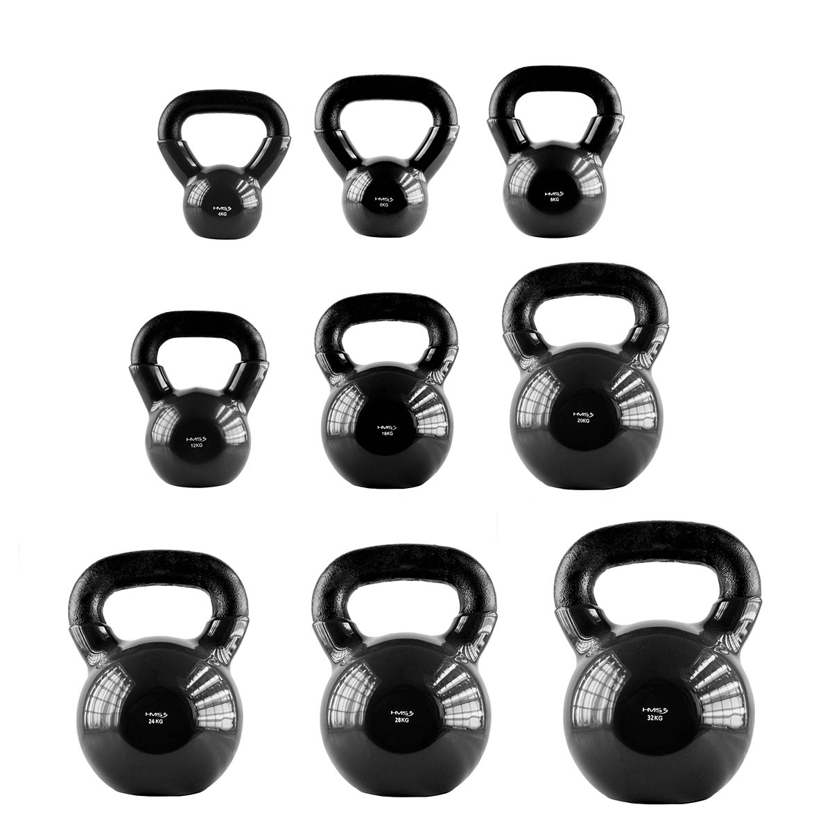 KNV04 BLACK KETTLEBELL ŻELIWNY POKRYTY WINYLEM HMS KNV04 BLACK KETTLEBELL ŻELIWNY POKRYTY WINYLEM HMS
