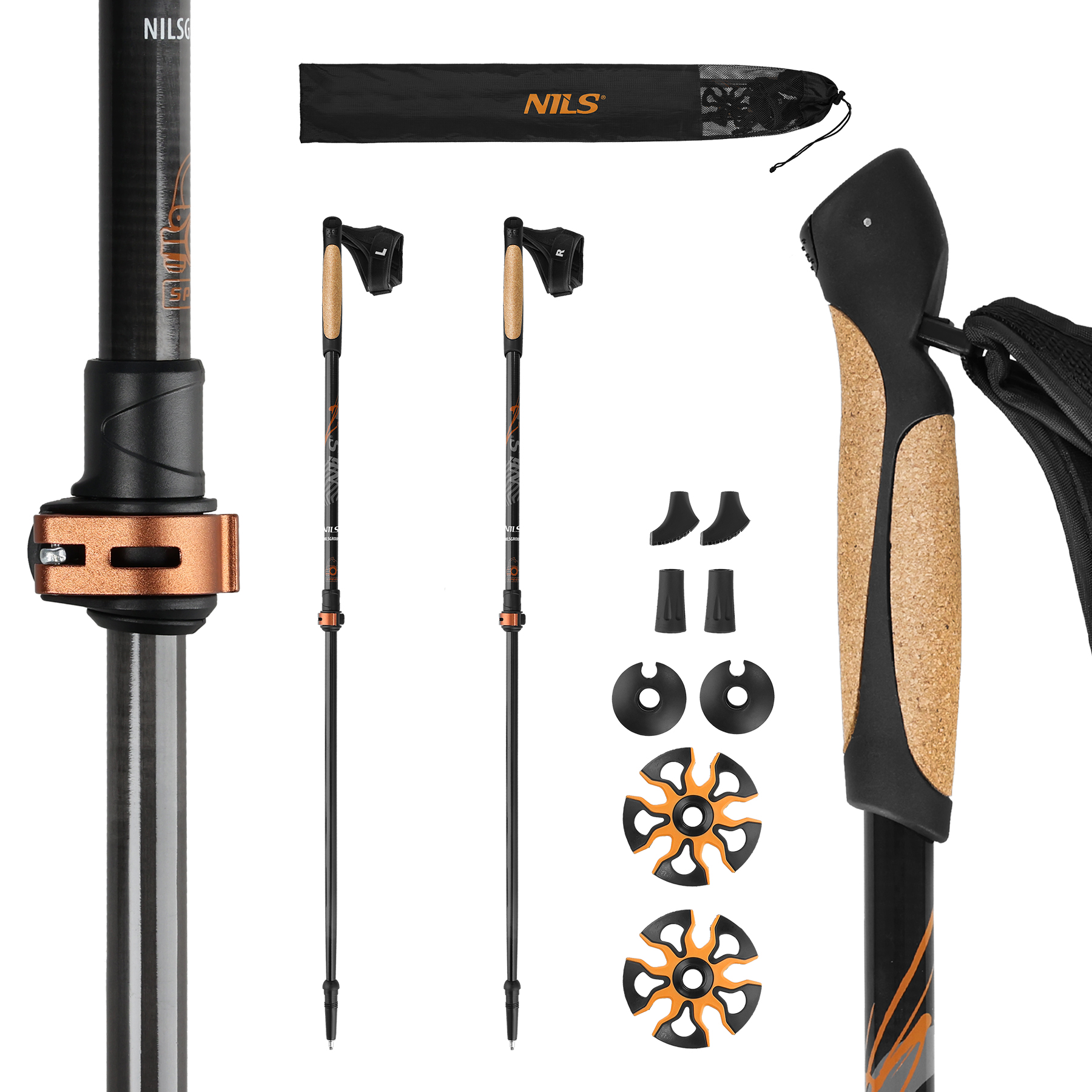 NW8613 KIJE NORDIC WALKING WŁÓKNO WĘGLOWE NILS