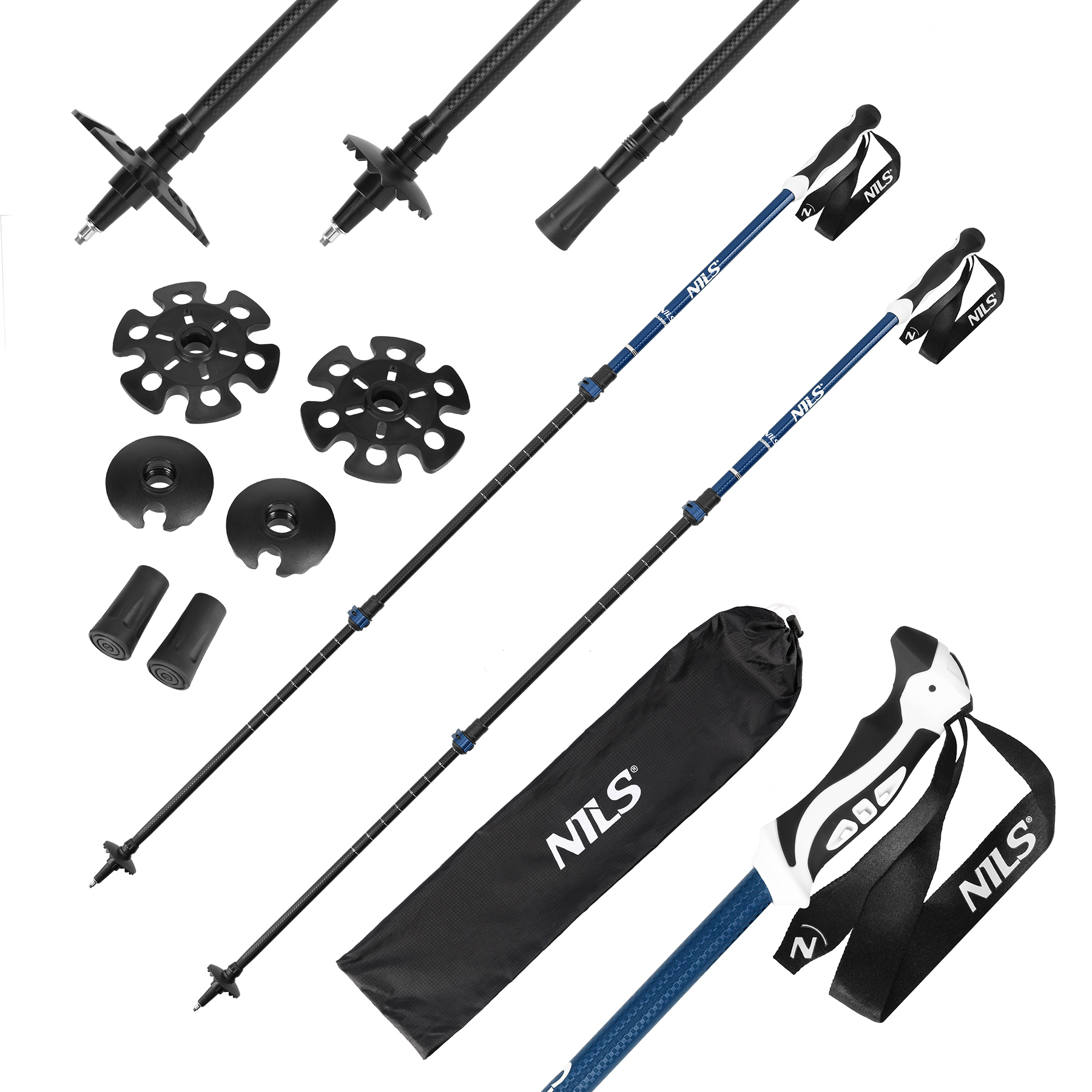 TK8601 BLUE KIJE TREKKINGOWE ALUMINIOWE NILS TK8601 BLUE KIJE TREKKINGOWE ALUMINIOWE NILS