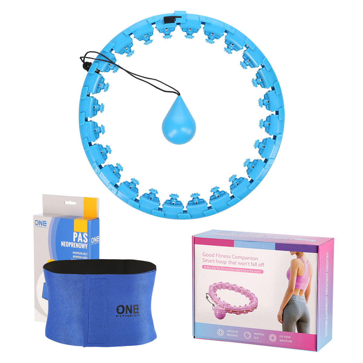 FH01 BLUE HULA HOP Z OBCIĄŻNIKIEM FH01 BLUE HULA HOP Z OBCIĄŻNIKIEM