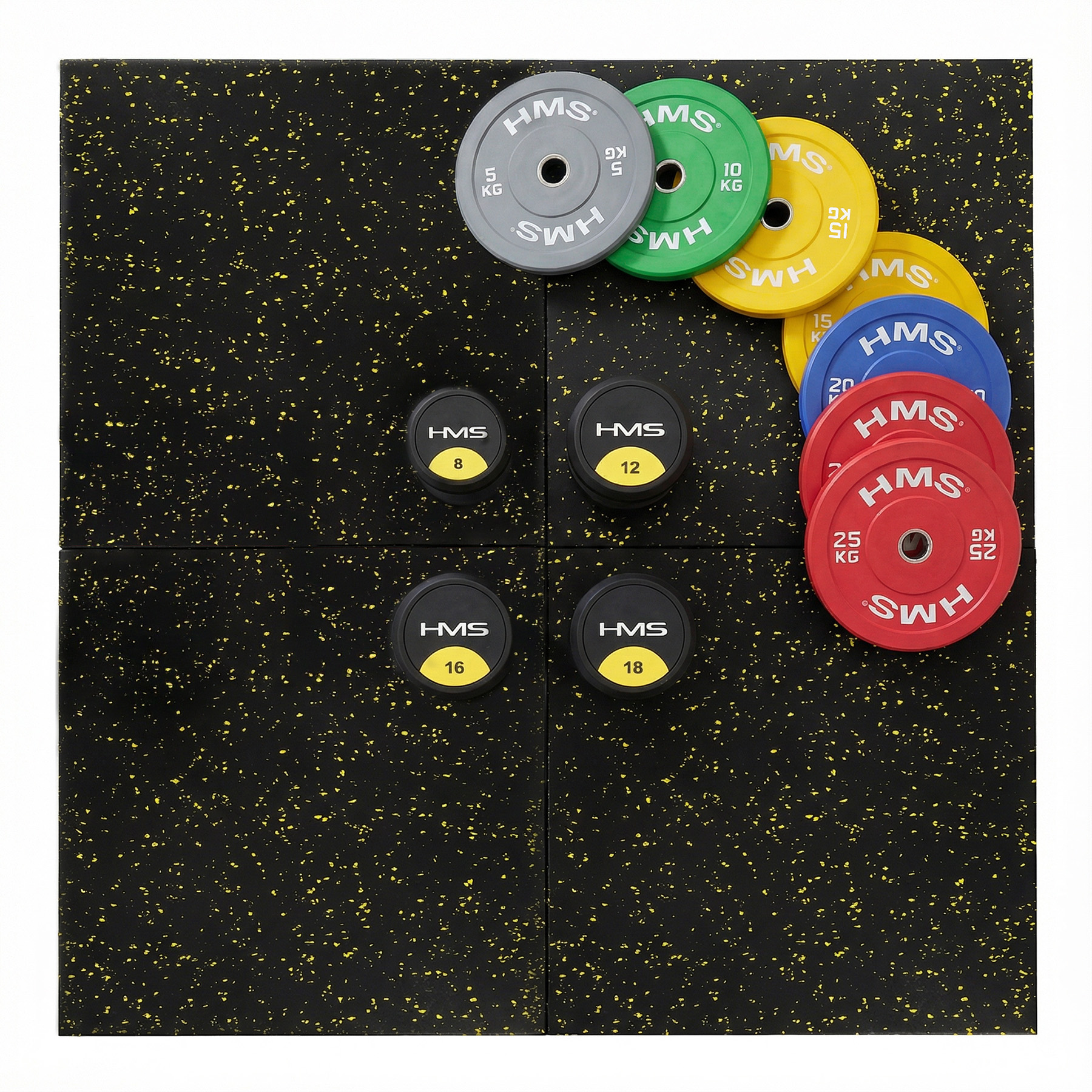 POS35 PODŁOGA GUMOWA POD SPRZĘT FITNESS Z WYPUSTKAMI BLACK/YELLOW HMS POS35 PODŁOGA GUMOWA POD SPRZĘT FITNESS Z WYPUSTKAMI BLACK/YELLOW HMS