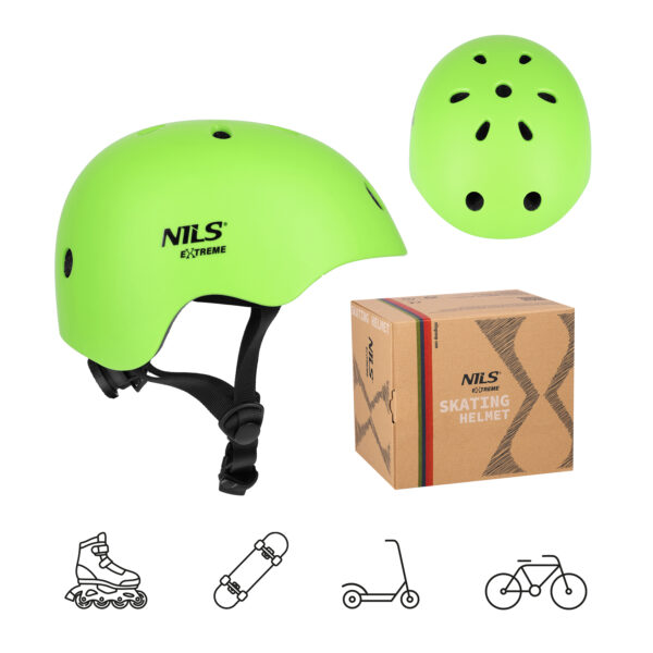 Mt301 kask zielony s(52-56cm) nils extreme