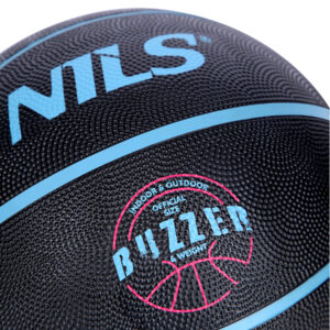 Npk271 piŁka do koszykÓwki czarna buzzer 7 nils