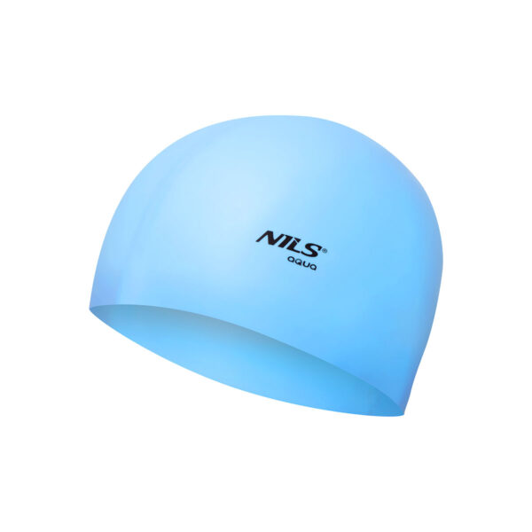 Nqc jednokolorowy bl01 jasnoniebieski czepek silikonowy nils aqua