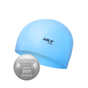Nqc jednokolorowy bl01 jasnoniebieski czepek silikonowy nils aqua