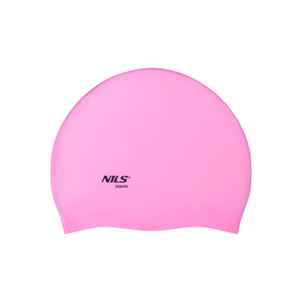 Nqc jednokolorowy pk02 jasnorÓŻowy czepek silikonowy nils aqua