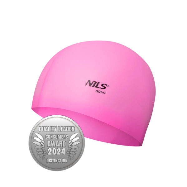 Nqc jednokolorowy pk02 jasnorÓŻowy czepek silikonowy nils aqua