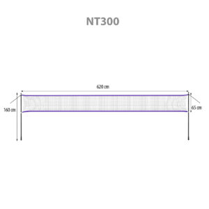 Nt300 siatka do badmintona 600x60cm + pokrowiec peŁny nils
