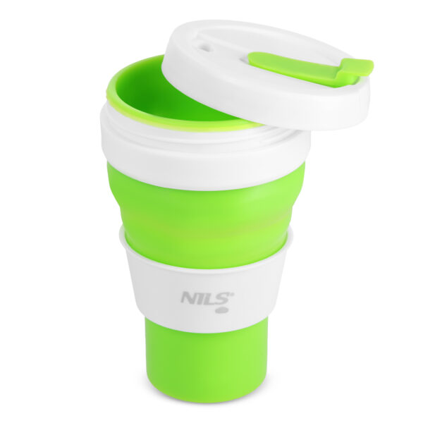 Nc4103 kubek silikonowy skŁadany 600ml jasno zielony nils camp