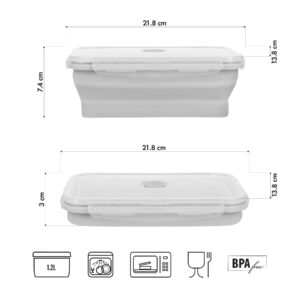 Nc4105 pojemnik/lunch box skŁadany szary 1200ml nils camp