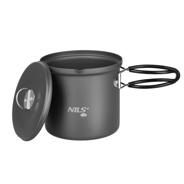 Nc4202 garnek turystyczny aluminiowy z pokrywkĄ 1000ml nils camp