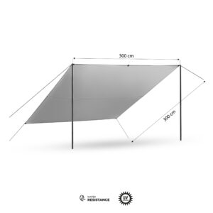 Nc17107 tarp pŁachta biwakowa kempingowa 300x300 cm zielona nils camp