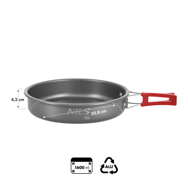 Nc17116 skŁadana patelnia turystyczna 1,6 l nils camp