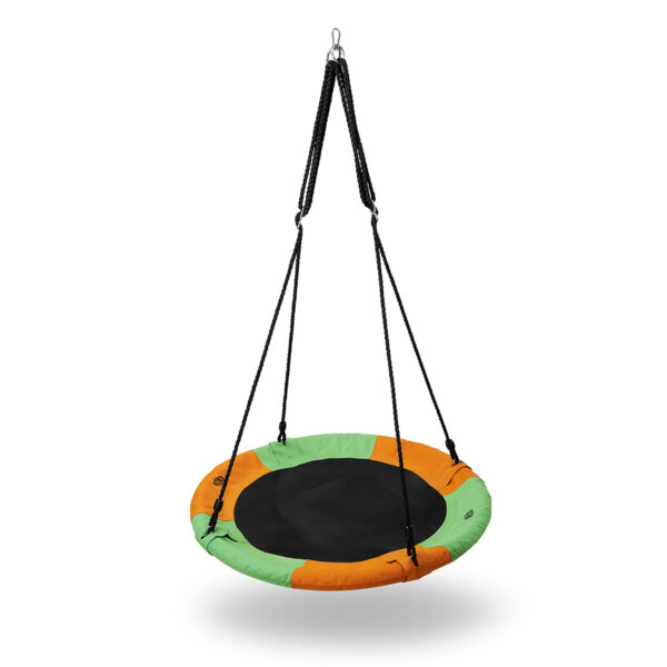 Nb5003 bocianie gniazdo huŚtawka pomaraŃczowo zielony Śr.90 cm nils