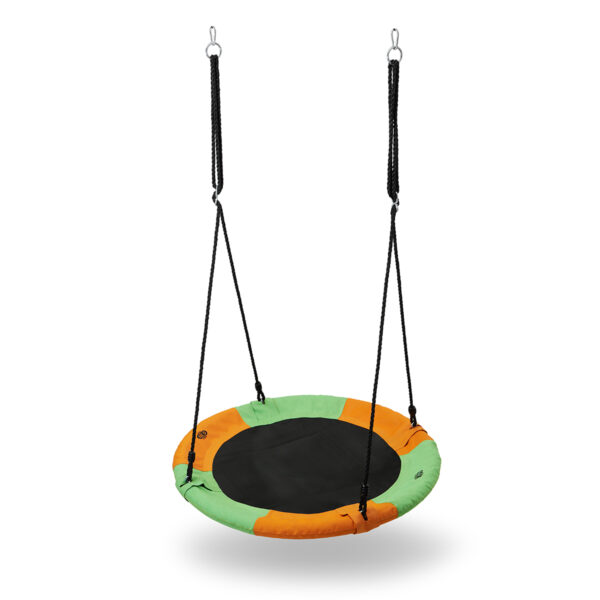 Nb5003 bocianie gniazdo huŚtawka pomaraŃczowo zielony Śr.90 cm nils