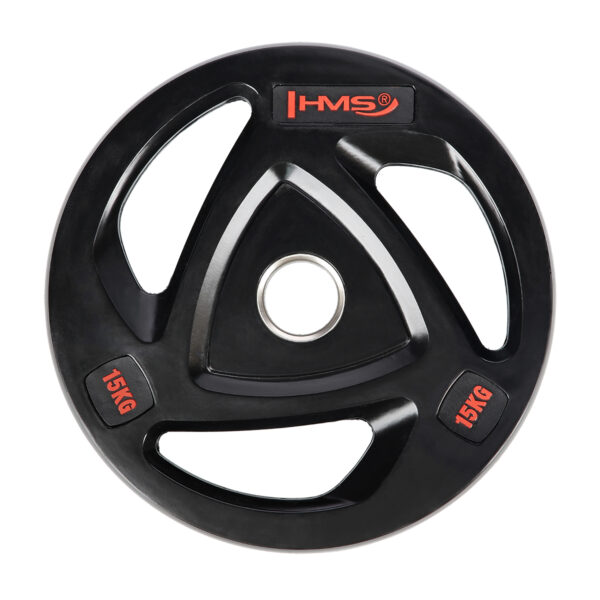 Tox15 czarny talerz olimpijski ogumowany 15 kg hms