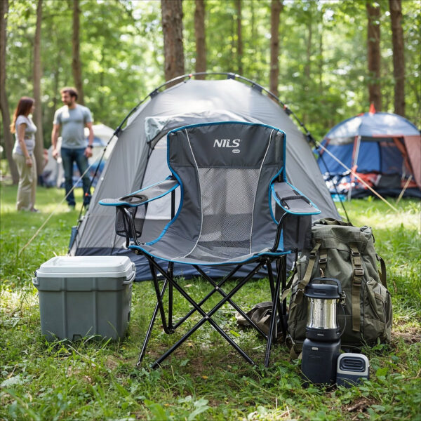 Nc3706 krzesŁo turystyczne szare nils camp