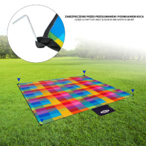 Nc2221 koc piknikowy multi 250x200 cm pe + alu nils camp