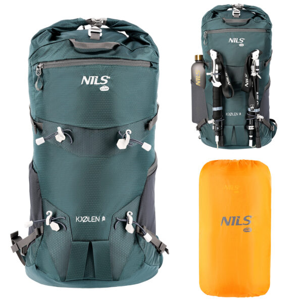 Nc1938 plecak turystyczny zielony kjolen 40l nils camp