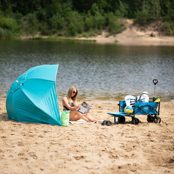 Nc7822 turkusowy parasol plaŻowy xl 220 cm nils