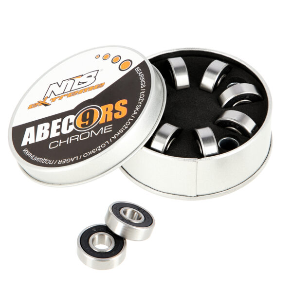 Abec-9 rs graphit chrome ŁoŻyska (8 szt) opak. metal nils extreme Abec-9 rs graphit chrome ŁoŻyska (8 szt) opak. metal nils extreme