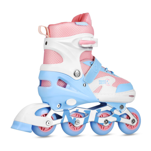 Na0189 zestaw led ŁyŻworolki ochraniacze moonbeam biaŁe rozm. m(35-38) nils extreme